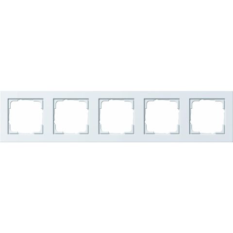Rámeček 55x55 mm 5násobný, lesklá bílá