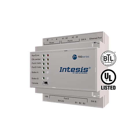 Intesis DALI-2 Protocol Translator with Serial and IP
