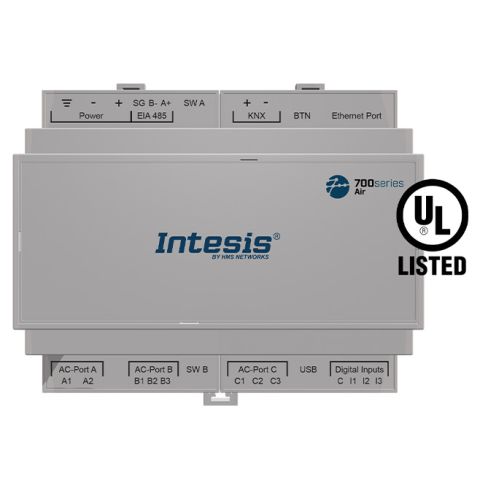 Intesis multi-brand AC rozhraní s podporou KNX, serial ad IP (128 jednotek)