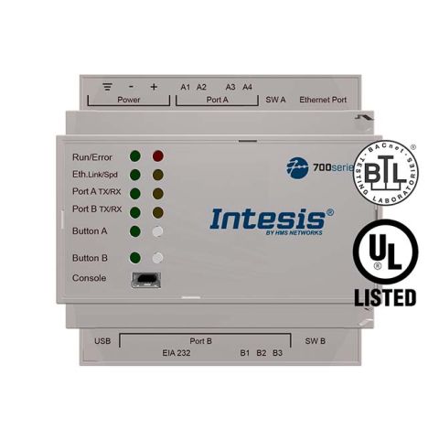 Intesis protocol translator with Serial and IP support - 250 points