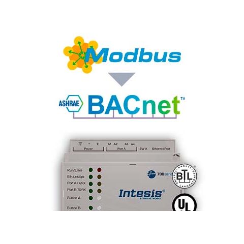 Modbus TCP & RTU Master to BACnet IP & MS/TP Server Gateway - 100 points