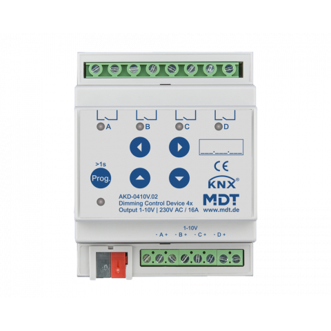 Stmívací aktor 4násobný, 4M, řízení 1-10V včetně RGBW