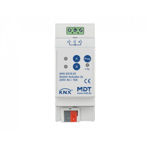 Spínací aktor 2násobný, 2M, 16A, 70µ, 10ECG, 230VAC, kompaktní