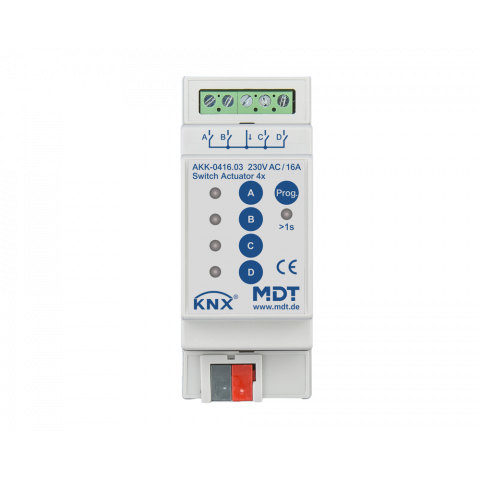 Spínací aktor 4násobný, 2M, 16A, 70µ, 10ECG, 230VAC, kompaktní
