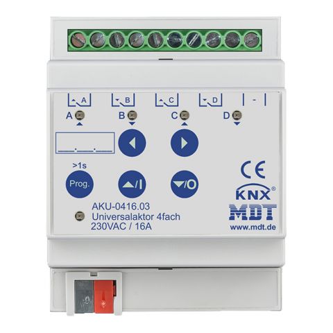 Univerzální aktor 4násobný, 4M, 16A, 100µ, 15ECG, 230VAC