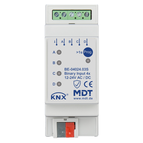 KNX binární vstupy 4násobné, 2M, vstupy 24 VAC/DC, Secure