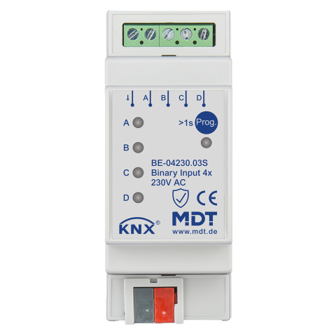 KNX binární vstupy 4násobné, 2M, vstupy 230 V, Secure