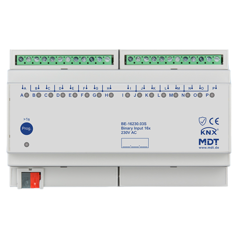 KNX binární vstupy 16násobné, 8M, vstupy 230 V, Secure