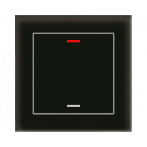 Skleněné KNX 2tlačítko, RGBW LED, černá