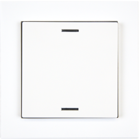 KNX 2tlačítko 55x55 mm, RGBW LED, bílá, měření teploty