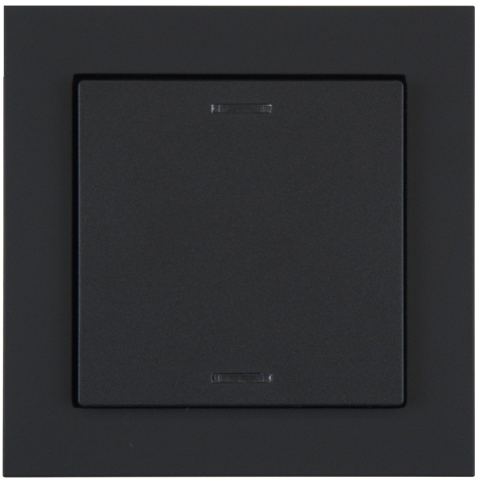 KNX 2tlačítko 55x55 mm, RGBW LED, matná černá