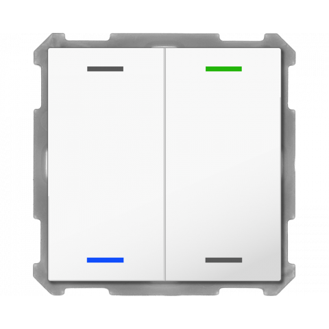 KNX 4tlačítko 63x63 mm, RGBW LED, bílá