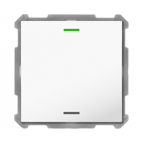 KNX 2tlačítko 63x63 mm, RGBW LED, bílá, měření teploty