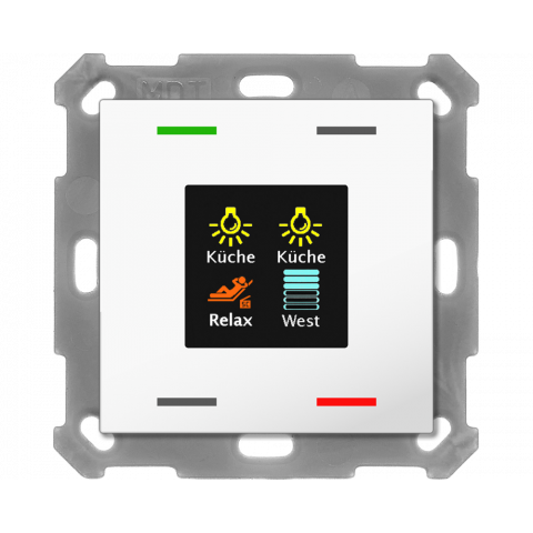 KNX 4tlačítko 55x55 mm s displejem, bílá