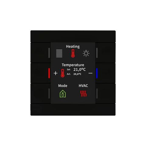 KNX ovladač Smart 86 s barevným displejem, plast, černá