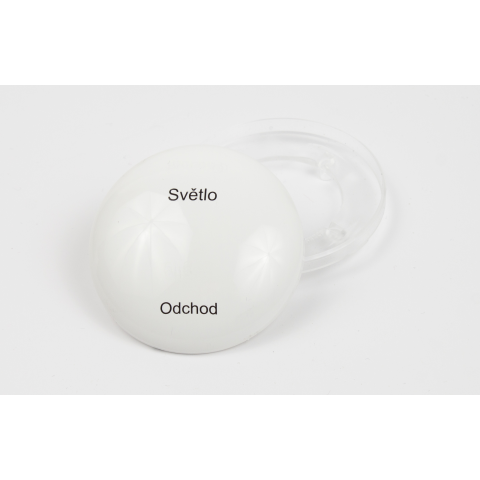 Walli Tlačítko potištěné ODCHOD/SVĚTLO