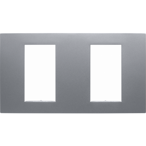 Dvojitý rámeček v designu Contemporary, matná stříbrná