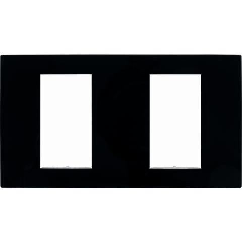 Dvojitý rámeček v designu Contemporary, lesklá černá