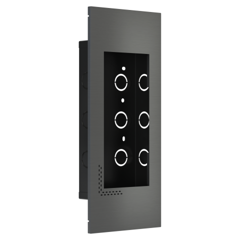 Designový rámeček pro zapuštěnou montáž, kov Carbon