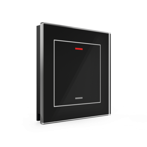 Skleněné KNX 2tlačítko, RGBW LED, černá