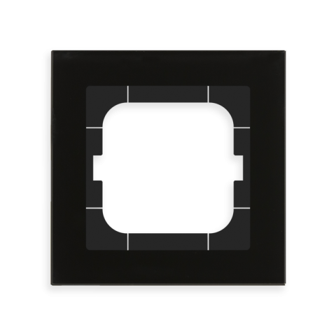 MDT skleněný rámeček 1násobný, 63x63 mm, černý