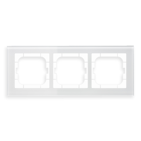 MDT skleněný rámeček 3násobný, 63x63 mm, bílý