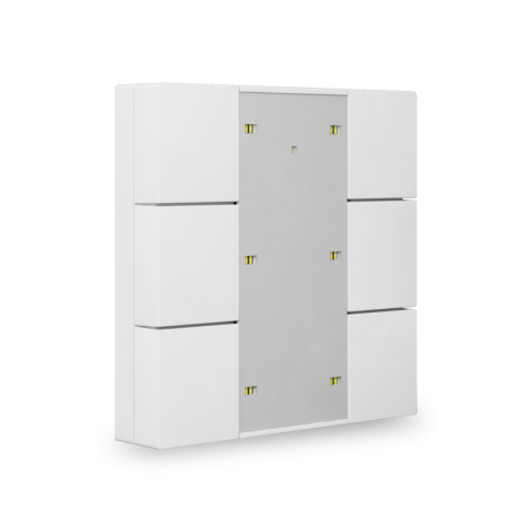 KNX 6tlačítko Plus, měření teploty, matná bílá