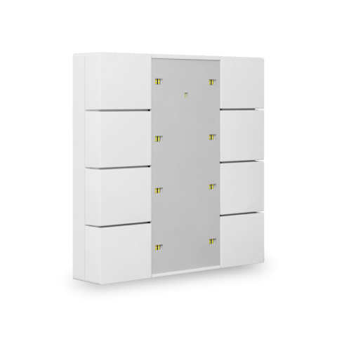 KNX 8tlačítko Plus, měření teploty, matná bílá