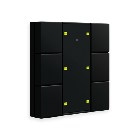 KNX RF+ 6tlačítko vč. aktoru, matná černá