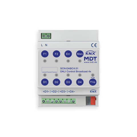 KNX brána pro DALI Broadcast, 4 DALI, 4M