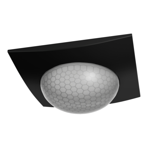 KNX čidlo přítomnosti 360°, 4 Pyro, regulace na konstantní osvit, matná černá