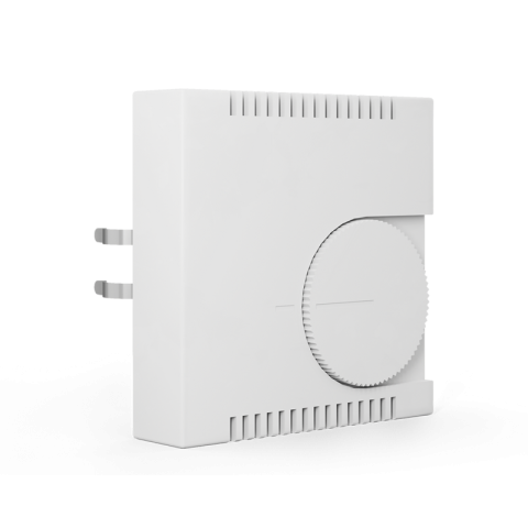 KNX termostat otočné kolečko, 55x55 mm, lesklá bílá