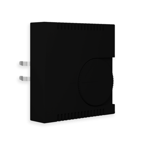 KNX termostat otočné kolečko, 55x55 mm, matná černá
