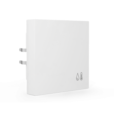 KNX čidlo teploty a vlhkosti vč. regulátoru, 63x63 mm, lesklá bílá