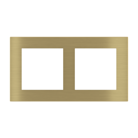 Rectangular Plate Deep (FF/71/20Venti) (87x158) 2 windows (55x55)+(55x55) Metal Brass 26