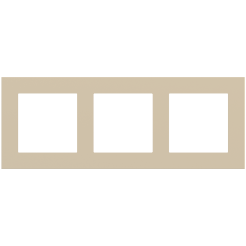 Deep trojnásobný fenix rámeček, otvory 55x55 mm, provedení Beige Luxor