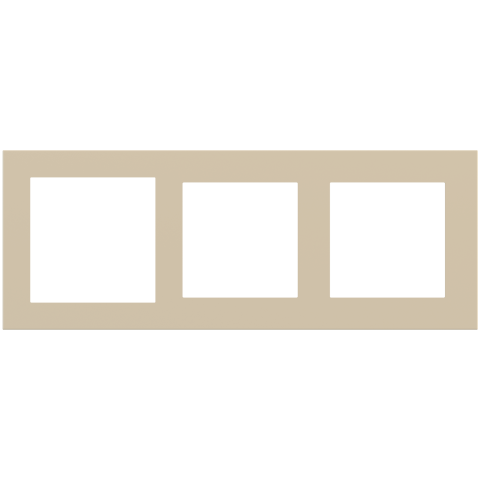 Deep 3násobný rámeček, otvory (60x60 | 55x55 | 55x55), provedení Beige Luxor