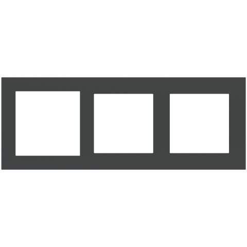 Deep 3násobný rámeček, otvory (60x60 | 55x55 | 55x55), provedení Grey Bromine