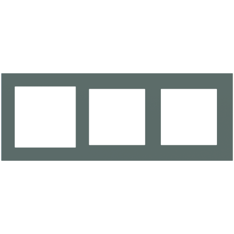 Deep 3násobný rámeček, otvory (60x60 | 55x55 | 55x55), provedení Green Commodore