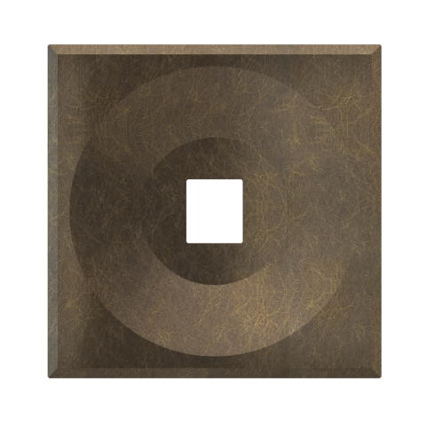 Square magnetic plate for keystone system ERA series Metal Bronze Corked