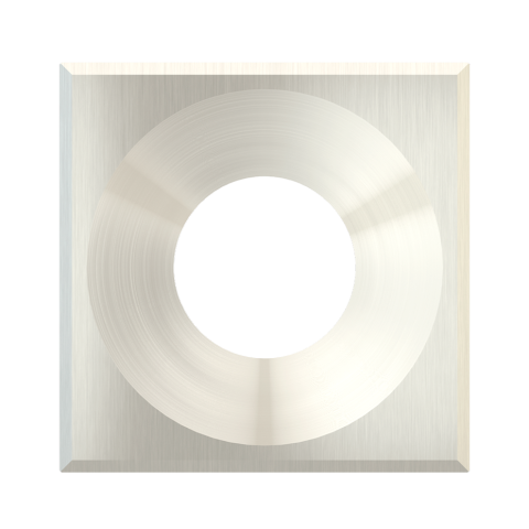 Square magnetic plate for Schuko, French, Israeli power socket ERA series Metal Steel Brushed