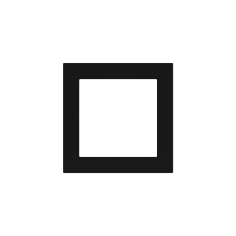 Deep plastový rámeček, otvor 60x60 mm, barva Intense Black (GAE)