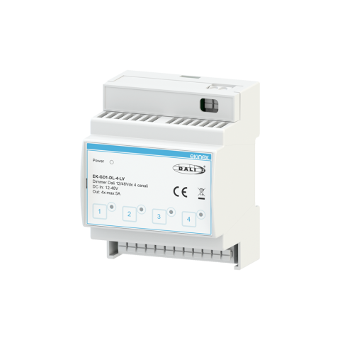 DALI stmívač 12/48 Vdc 4 kanály, zapuštěná montáž