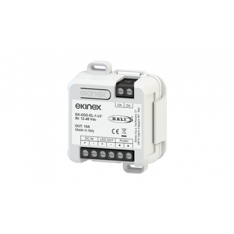 DALI stmívač 12/48 Vdc 1 kanál, zapuštěná montáž