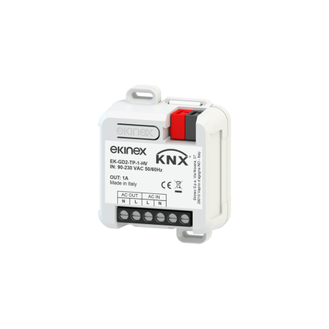 KNX stmívač 90–230V AC, výstup 1A, zapuštěná montáž