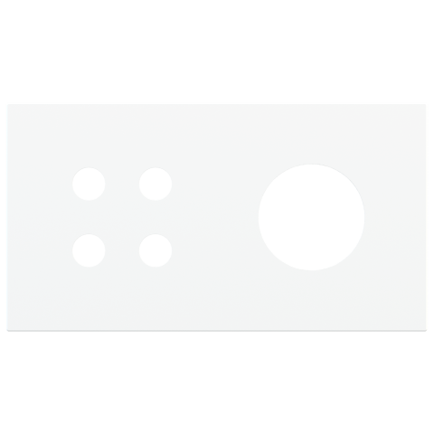 Magnetic plate 2-fold for 4-rocker push button + power socket Schuko, French, Israeli Proxima series