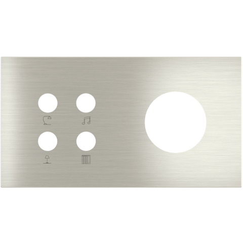 Magnetic plate 2-fold for 4-rocker push button + Schuko, French, Israeli power socket Proxima series