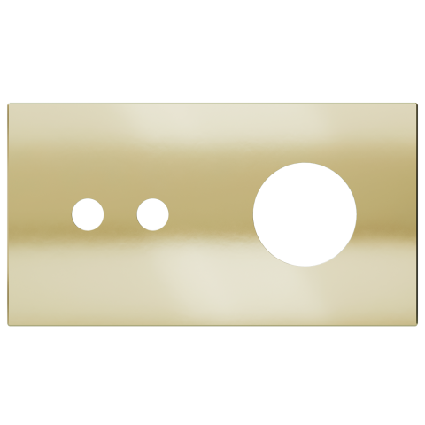 Magnetic plate 2-fold for 2-rocker push button + power socket Schuko, French, Israeli Proxima series