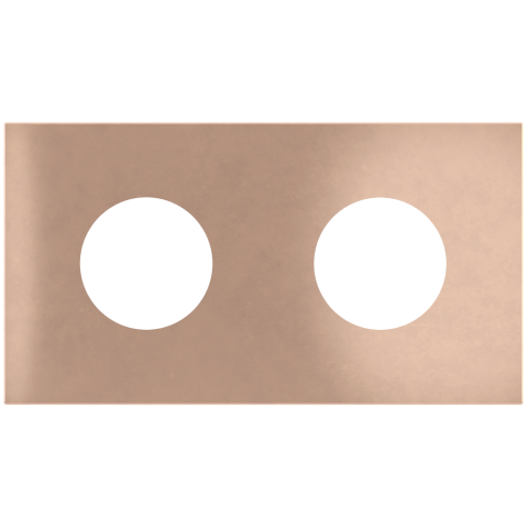 Magnetic plate 2-fold for two French electrical sockets Proxima series Metal Old Copper