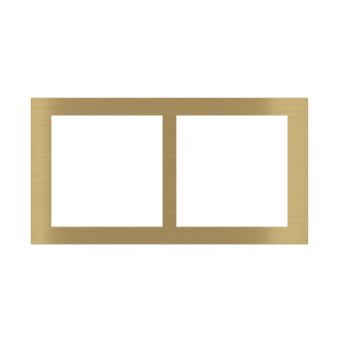 Rectangular Plate 71 (Form/Flank/NF) (80x151) 2 windows (60x60) Spacing 68mm for CH Metal Brass 26